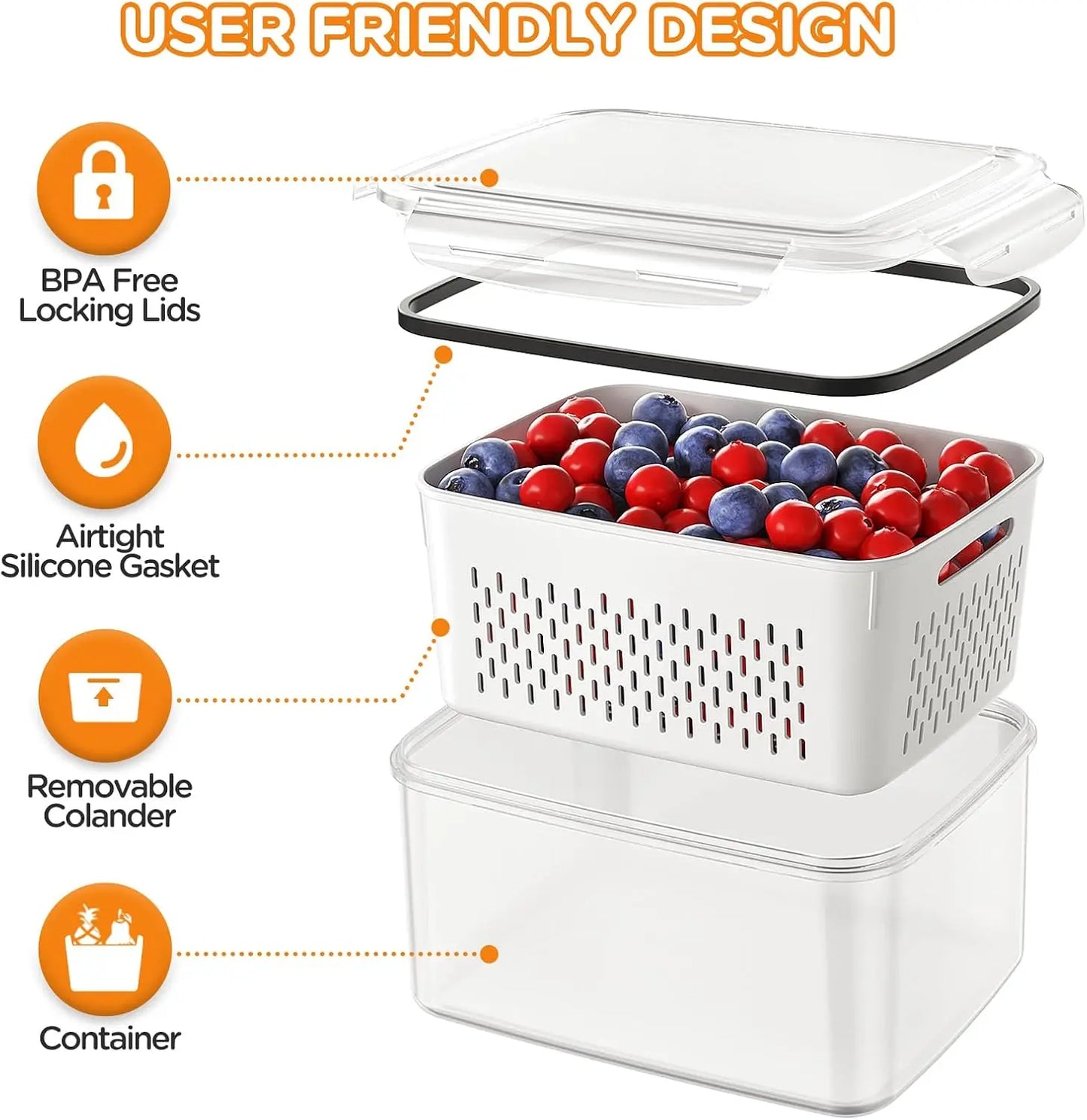 8/12/16 Pack Premium Food Storage Containers - Airtight, Leak-Proof, Microwave, Oven, Freezer and Dishwasher Safe - BPA Free, Stain-Resistant, Easy-Clean Design for Meal Prep and Bento Boxes,Fridge Organizers Stackable Plastic Durable Solid Set Kitchen