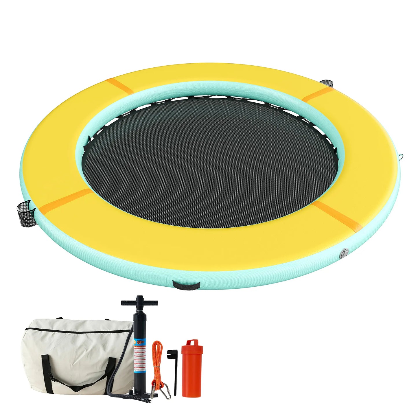 🌊 8FT/10FT Hexagon/Circle/Triangle Inflatable Water Hammock for Adults, Fun for Kids Ages 3+, Floating Raft Dock Platform with Mesh, Heavy Duty Water Float Dock for Lake, Beach, Summer Party 💧🌊