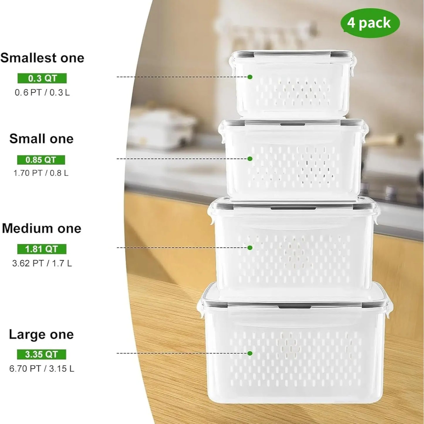 8/12/16 Pack Premium Food Storage Containers - Airtight, Leak-Proof, Microwave, Oven, Freezer and Dishwasher Safe - BPA Free, Stain-Resistant, Easy-Clean Design for Meal Prep and Bento Boxes,Fridge Organizers Stackable Plastic Durable Solid Set Kitchen