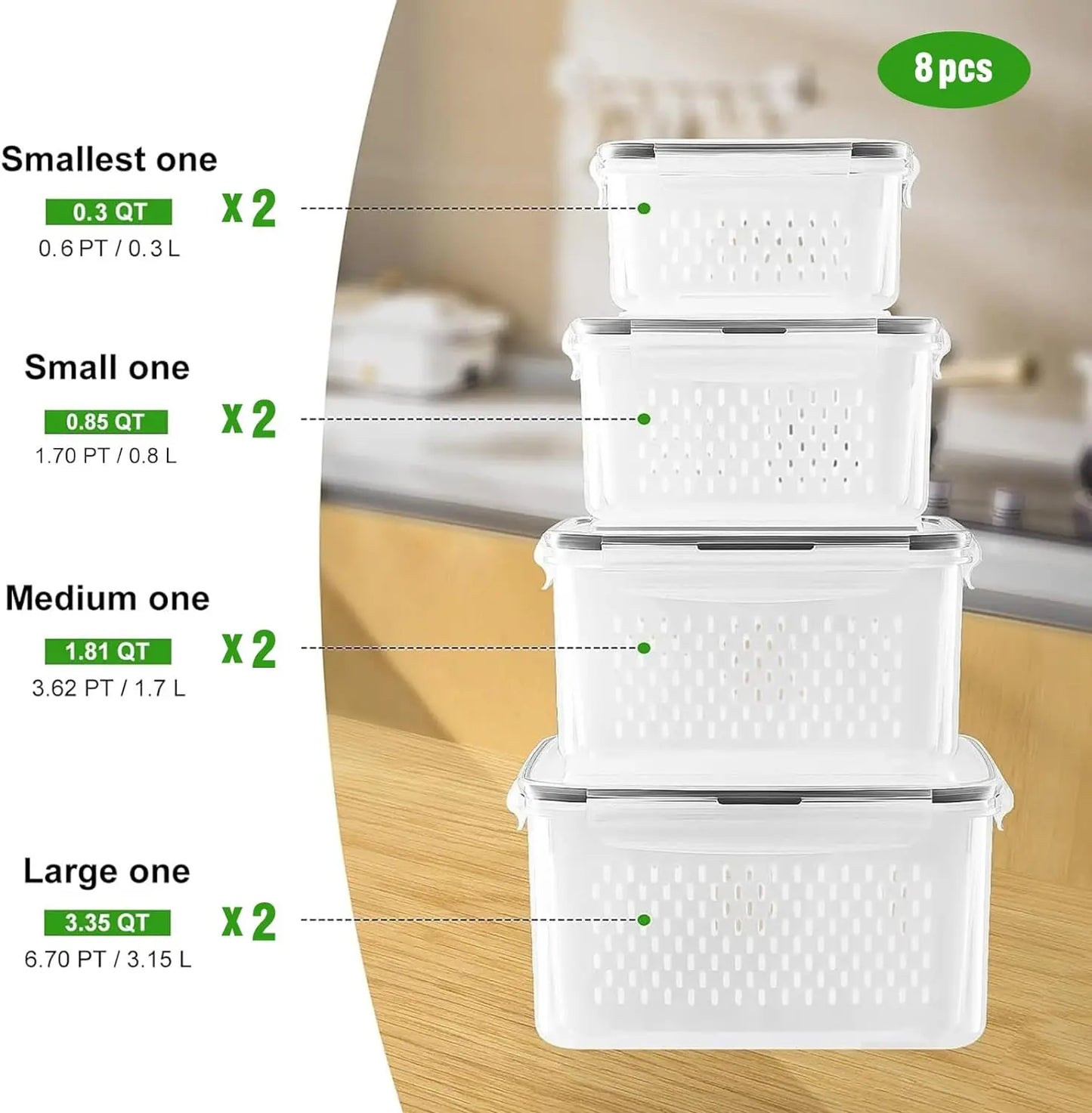 8/12/16 Pack Premium Food Storage Containers - Airtight, Leak-Proof, Microwave, Oven, Freezer and Dishwasher Safe - BPA Free, Stain-Resistant, Easy-Clean Design for Meal Prep and Bento Boxes,Fridge Organizers Stackable Plastic Durable Solid Set Kitchen