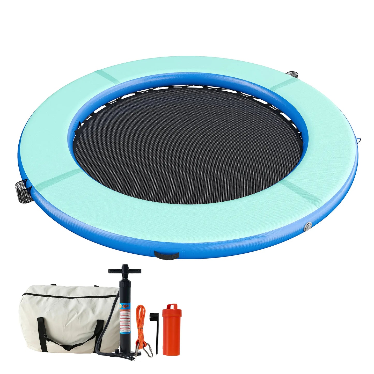 🌊 8FT/10FT Hexagon/Circle/Triangle Inflatable Water Hammock for Adults, Fun for Kids Ages 3+, Floating Raft Dock Platform with Mesh, Heavy Duty Water Float Dock for Lake, Beach, Summer Party 💧🌊