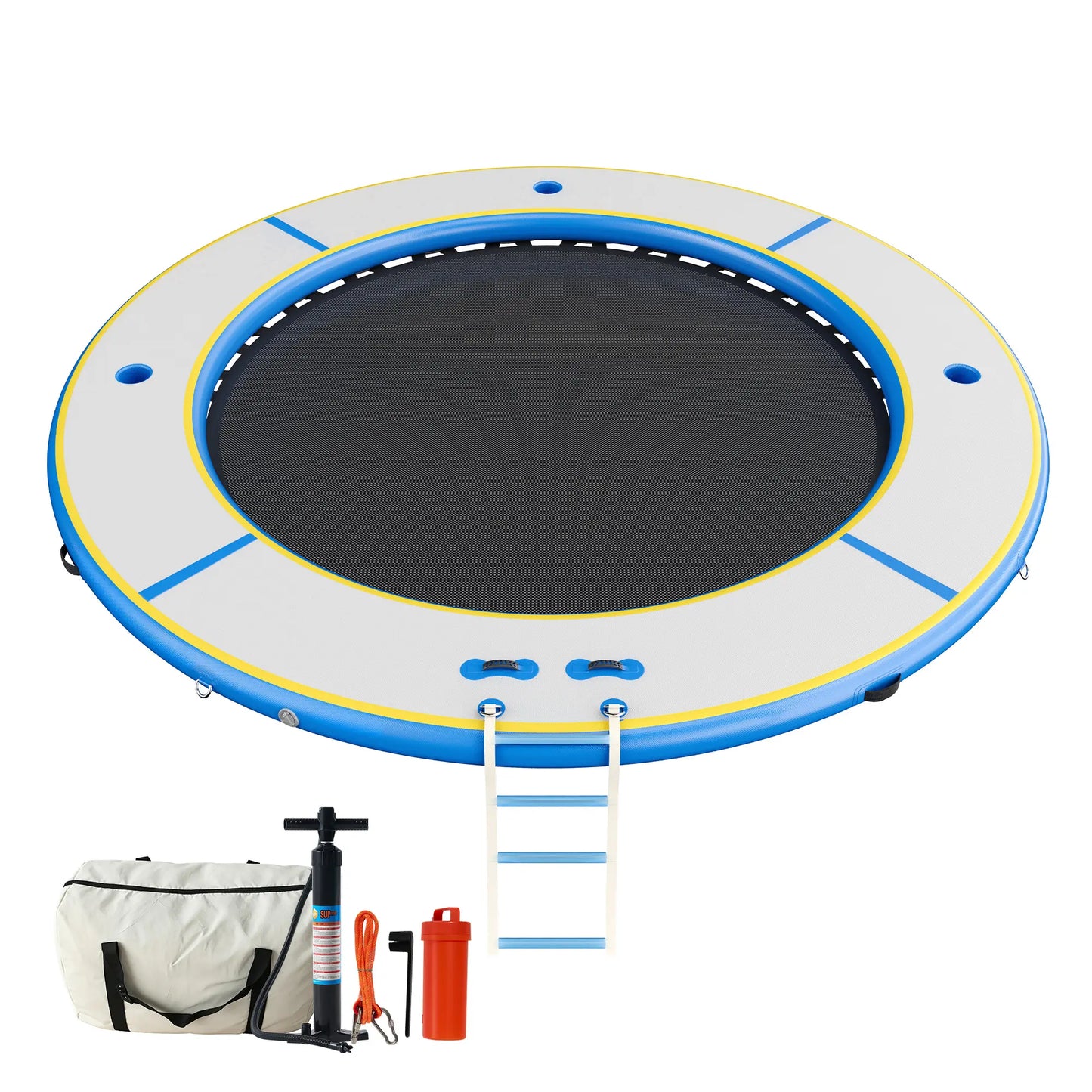 🌊 8FT/10FT Hexagon/Circle/Triangle Inflatable Water Hammock for Adults, Fun for Kids Ages 3+, Floating Raft Dock Platform with Mesh, Heavy Duty Water Float Dock for Lake, Beach, Summer Party 💧🌊