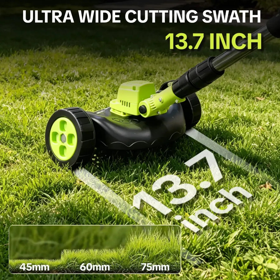 3-in-1 Cordless Lawn Mower with 2×21V Batteries