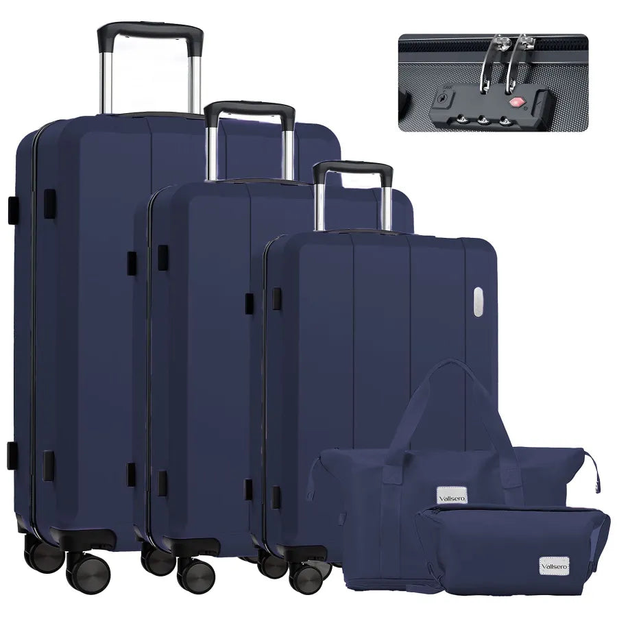 Koffer-Set (20", 24", 28") Trolley-Set 5-teilig Reiseset Rollenkoffer
