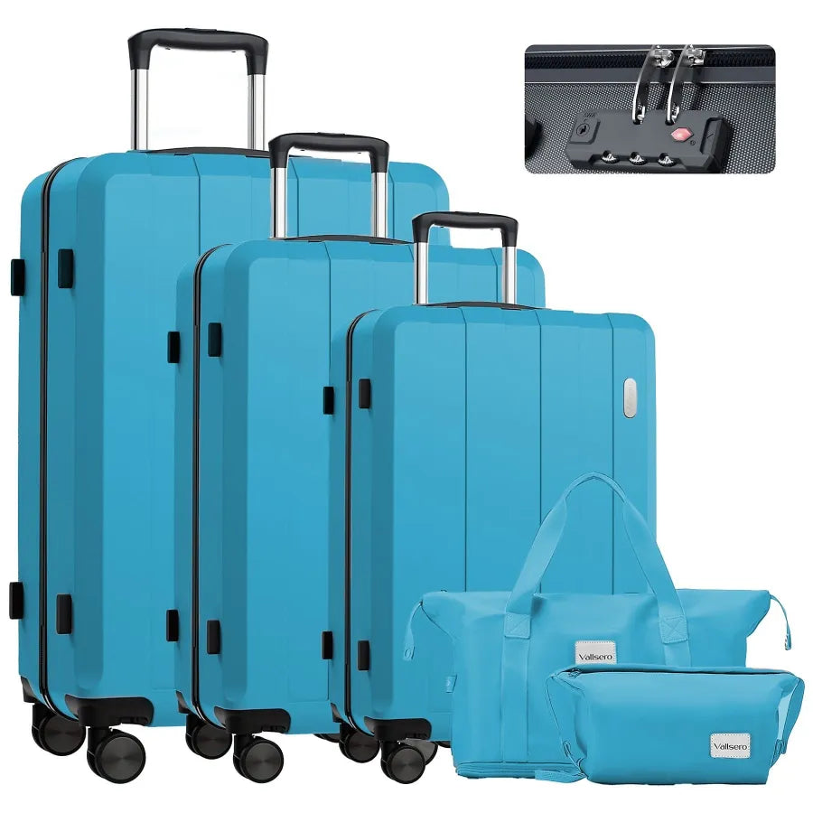 Koffer-Set (20", 24", 28") Trolley-Set 5-teilig Reiseset Rollenkoffer