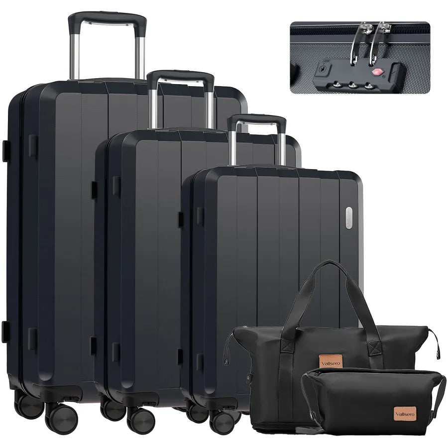 Koffer-Set (20", 24", 28") Trolley-Set 5-teilig Reiseset Rollenkoffer