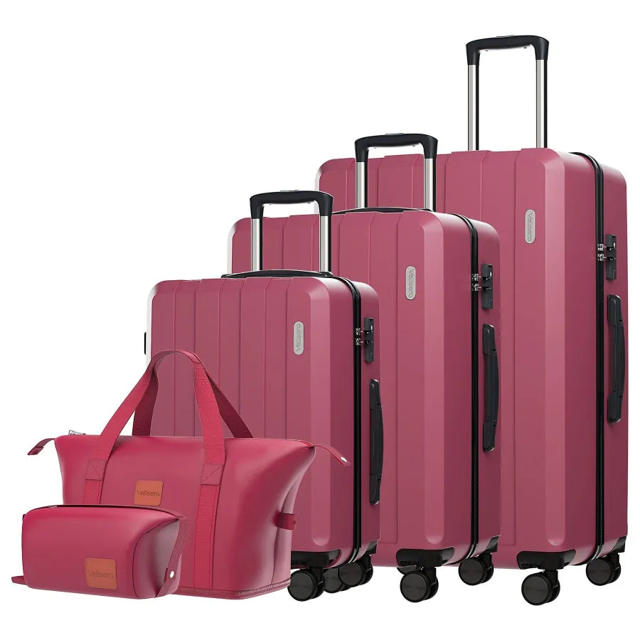 Koffer-Set (20", 24", 28") Trolley-Set 5-teilig Reiseset Rollenkoffer