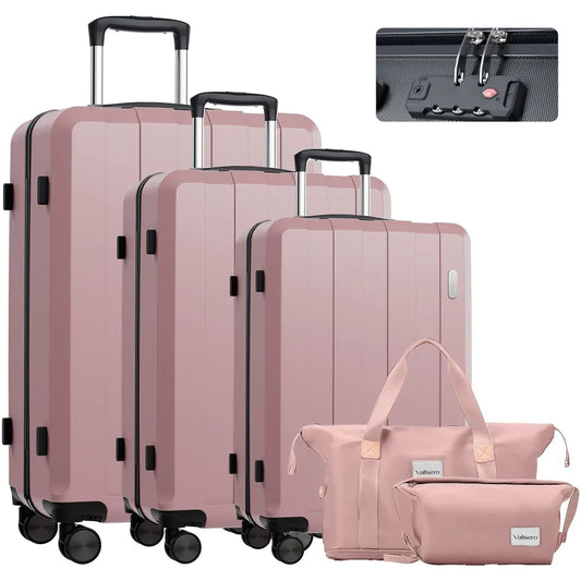 Koffer-Set (20", 24", 28") Trolley-Set 5-teilig Reiseset Rollenkoffer