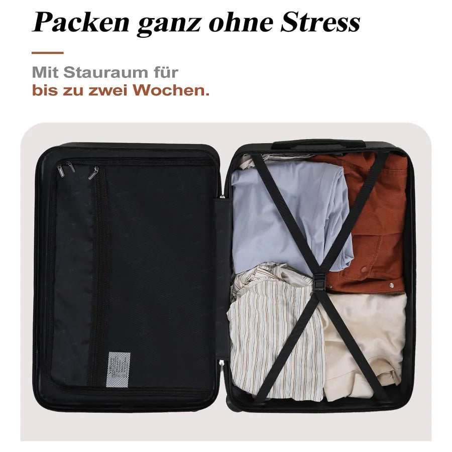 Koffer-Set (20", 24", 28") Trolley-Set 5-teilig Reiseset Rollenkoffer